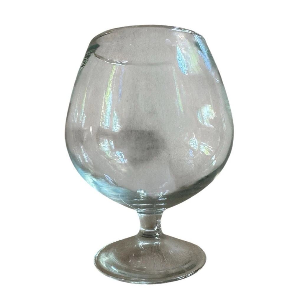VTG Brandy Snifter 8 oz Glass Socializing Leisure 6" Cognac Cigar Man Cave Retro